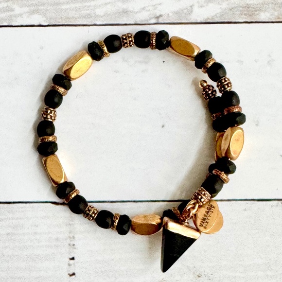 Alex and Ani Black and Gold Bracelet - Picture 1 of 3